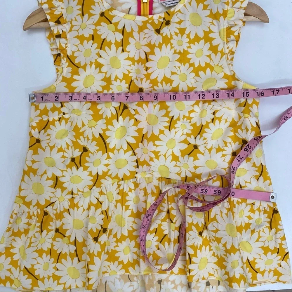 Kate Spade || Kate Daisy‎ Flounce Top Floral Yellow Gold 00